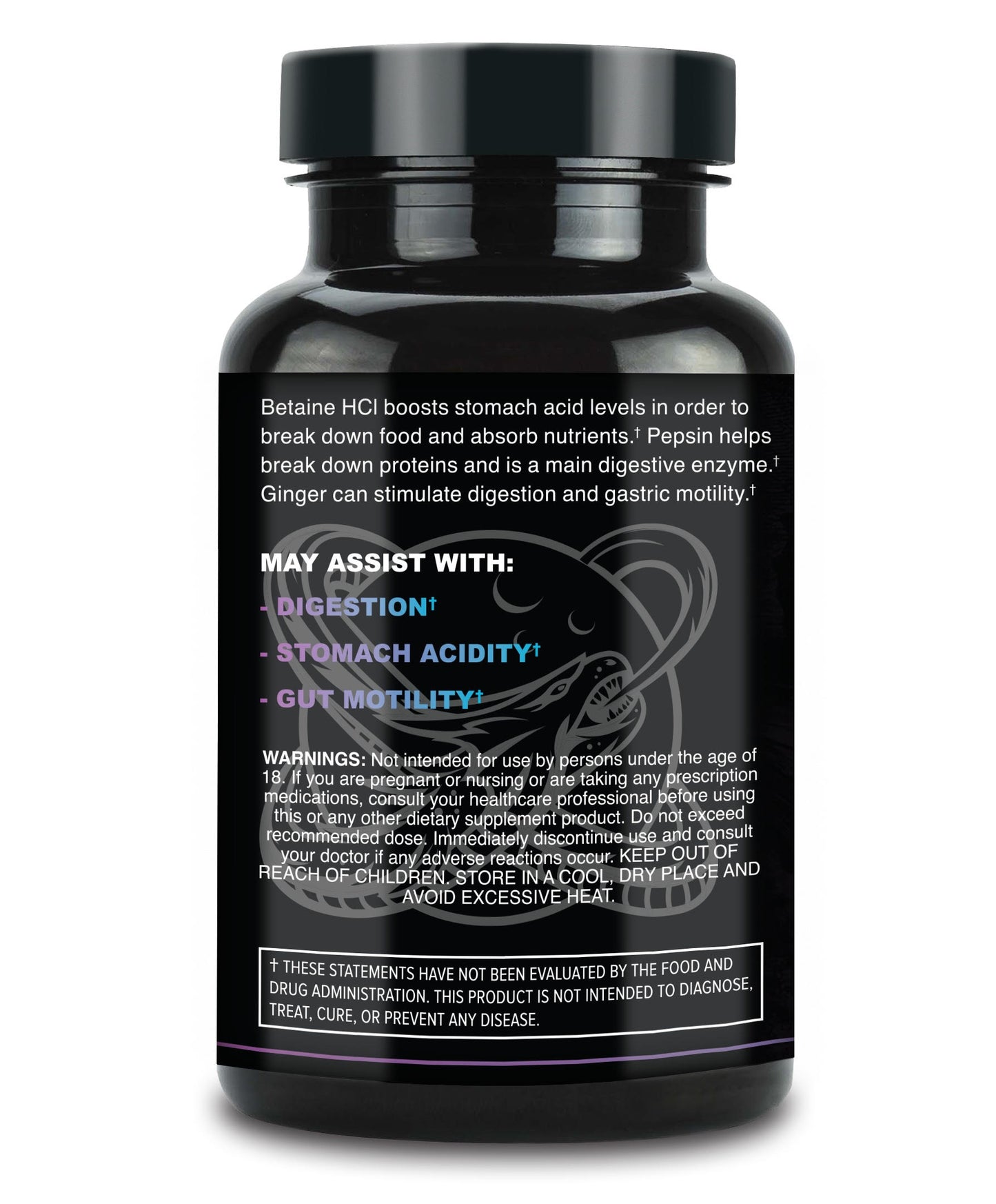 Leviathan Betaine HCl with Pepsin & Ginger