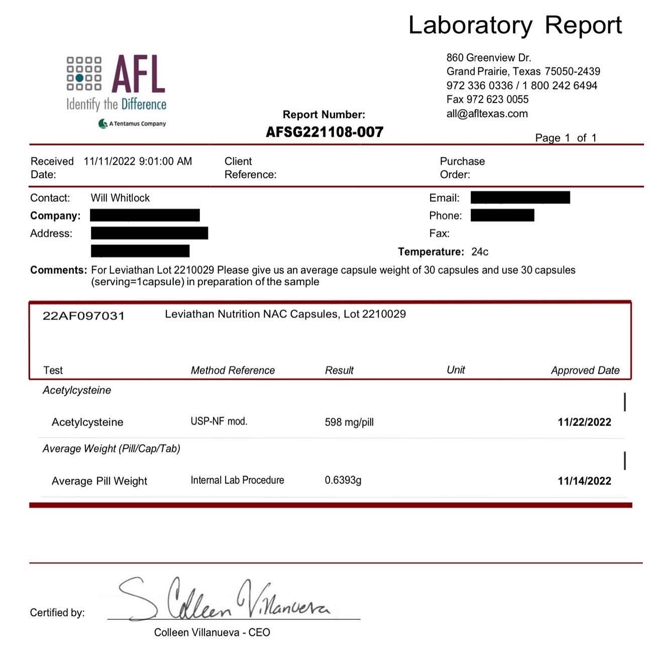 Leviathan Nutrition NAC