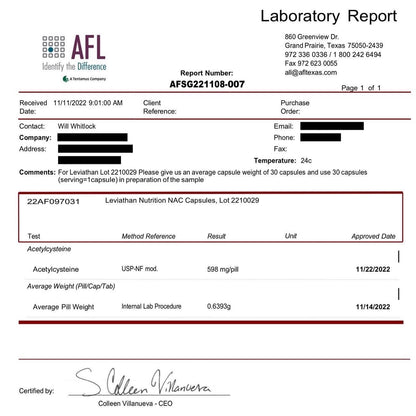 Leviathan Nutrition NAC